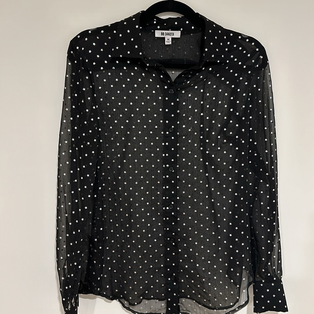 Black BB Dakota Button up Dress Shirt/ Blouse